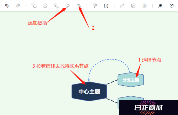 Gitmind导图添加概括联系