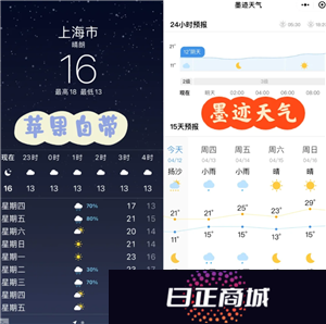 墨迹天气和苹果自带的天气哪个准 墨迹天气和苹果自带天气不一样吗