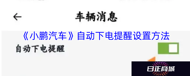《小鹏汽车》自动下电提醒设置方法
